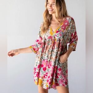 Natural Life Stella V Neck Mini Dress